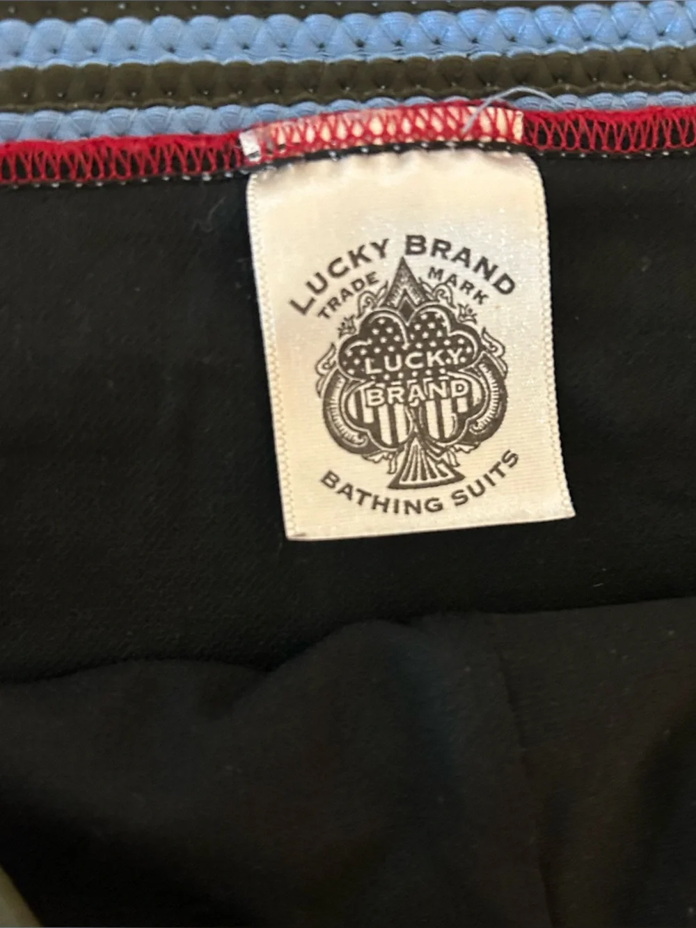 Y2K lucky brand M bikini swimsuit set vintage made in USA indie butt logo
